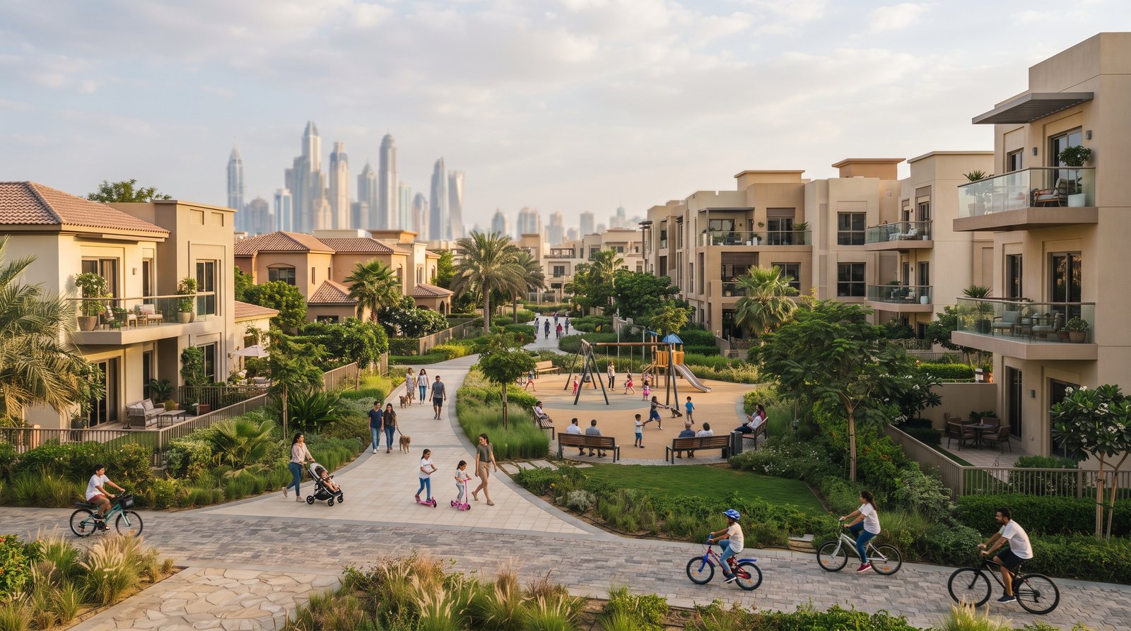 Dubai residential communities with apartments and family homes